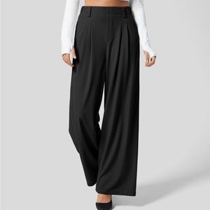 Halara High Waisted Wide Leg Casual Pants Large Tall Black